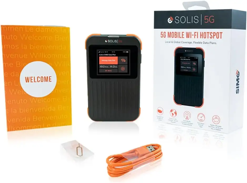 SIMO Solis 5G WiFi, No Contract or SIM Card Required, 16 Connected Devices, 1GBMonth Lifetime Data - 514KJG1